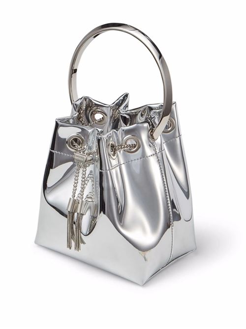 Borsa con placca con logo effetto metallico Jimmy Choo | BONBONXVKSILVER